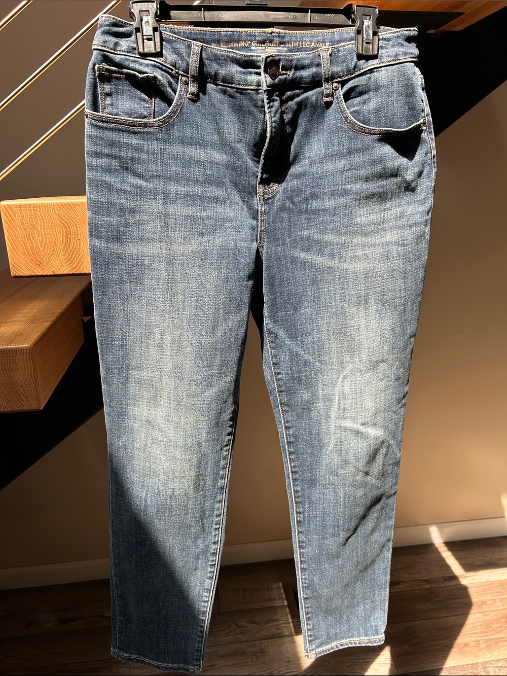 Chico's Light-Medium Blue Cropped Straight Jeans
